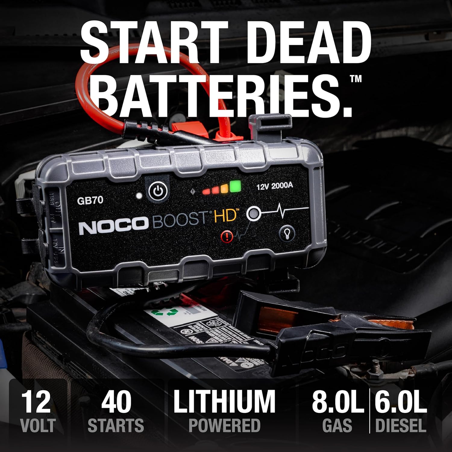 NOCO Boost HD GB70 2000A 12V Heavy-Duty Profesyonel Akü Takviye Cihazı - Görsel 2
