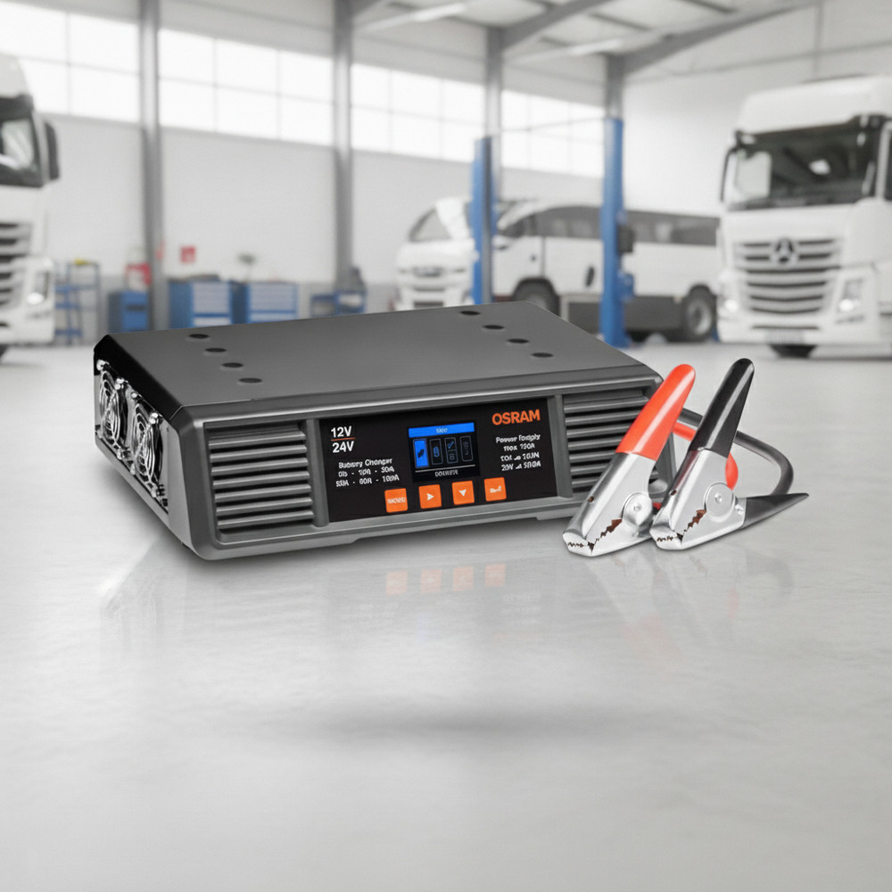 OSRAM BATTERYcharge PRO 100A (OSCP10024) 12V/24V Ağır Vasıta Tır & Otobüs Akü Takviye ve Şarj İstasyonu