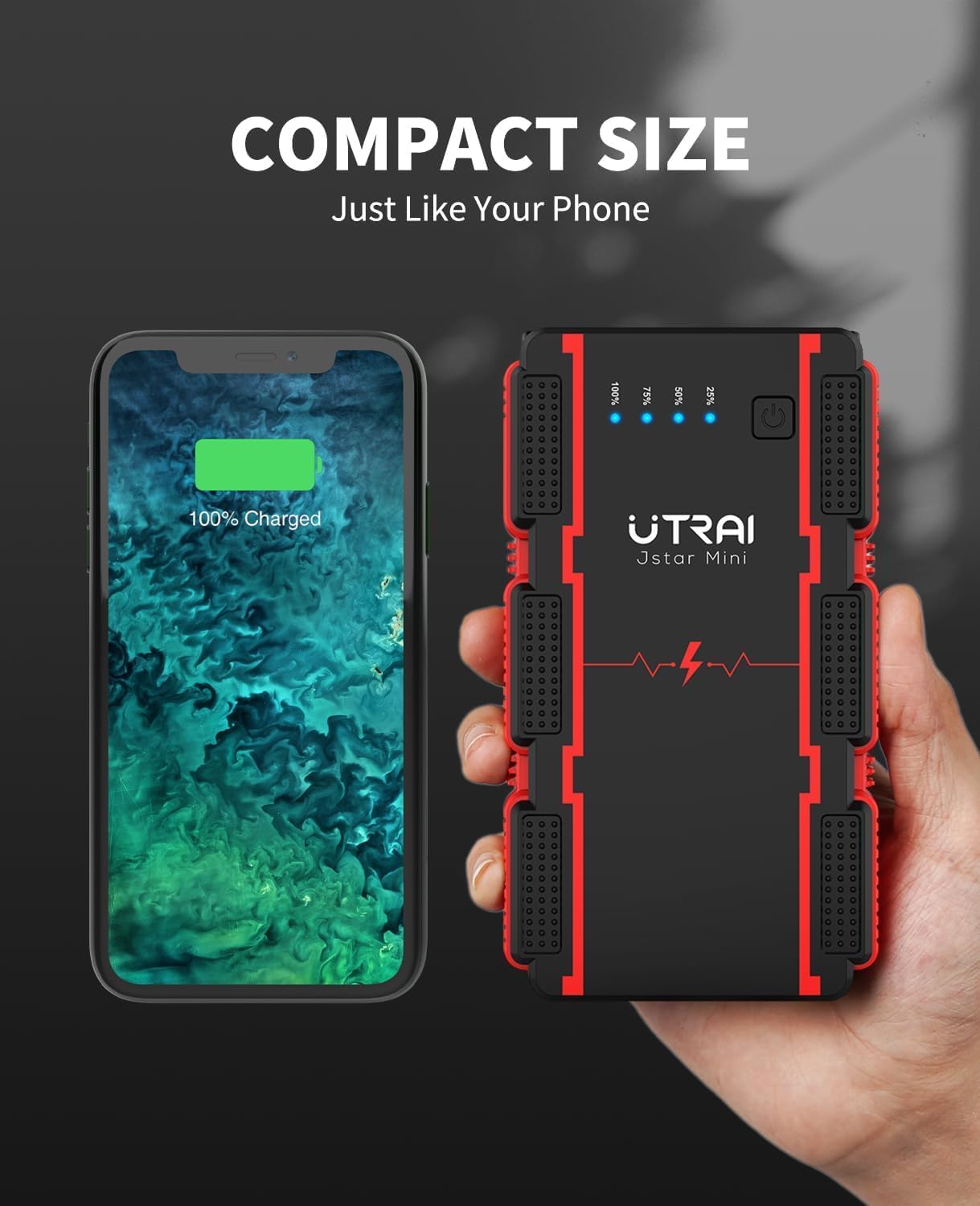 UTRAI Jstar Mini 1000A 13000mAh Taşınabilir Akü Takviye Cihazı & Powerbank - Açı 5
